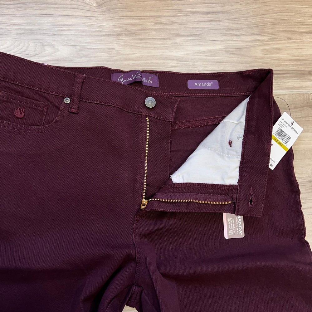 Gloria Vanderbilt Original Slimming Heritage Fit Tapered Leg jean Purple 14Short - Picture 8 of 12